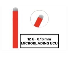 12U - 0.16mm Kırmızı Microblading Kalemi Değiştirilebilir Uç ( Iğne )