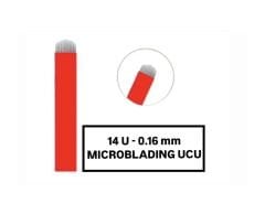 14U - 0.16mm Kırmızı Microblading Kalemi Değiştirilebilir Uç ( Iğne )