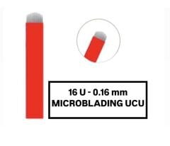 16U - 0.16mm Kırmızı Microblading Kalemi Değiştirilebilir Uç ( İğne )