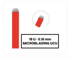 18U - 0.16mm Kırmızı Microblading Kalemi Değiştirilebilir Uç ( İğne )