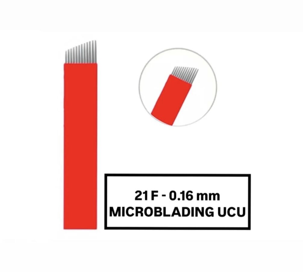 21F - 0.16mm Kırmızı Microblading Kalemi Değiştirilebilir Uç (İğne)