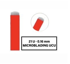 21U - 0.16mm Kırmızı Microblading Kalemi Değiştirilebilir Uç ( İğne )