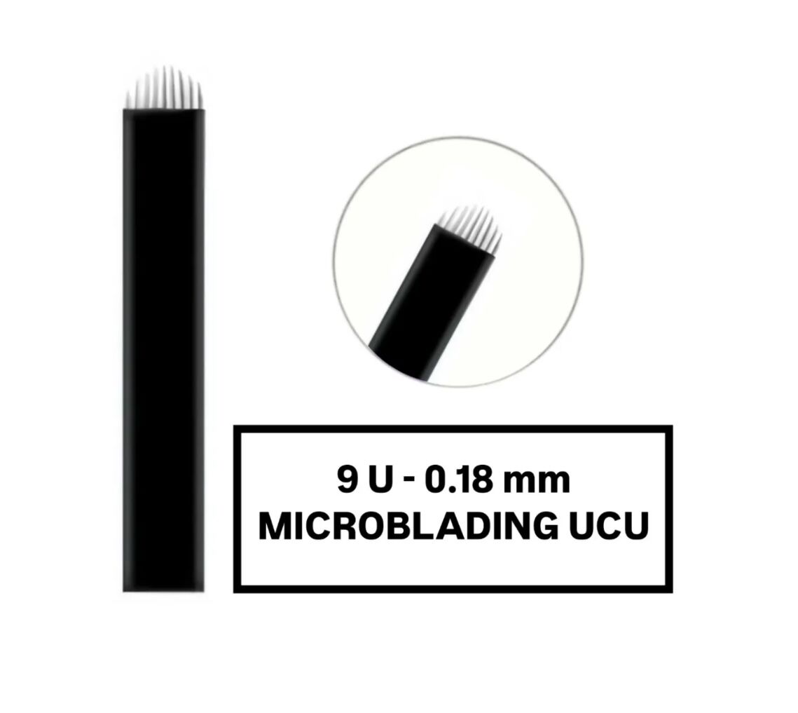 9U - 0.18mm Siyah Microblading Kalemi Değiştirilebilir Uç (İğne)