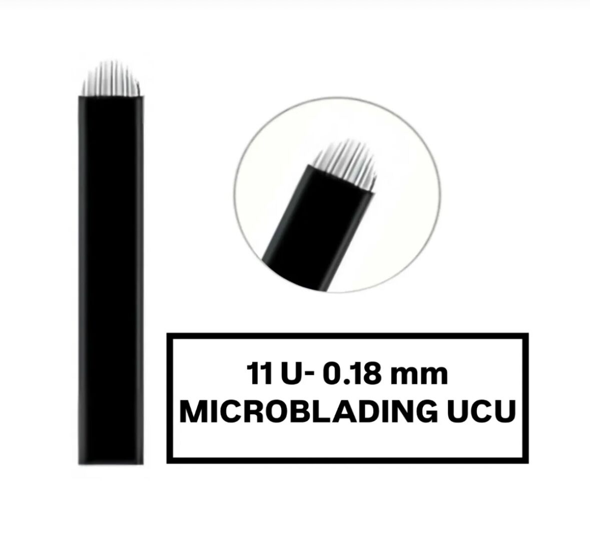 11U - 0.18mm Siyah Microblading Kalemi Değiştirilebilir Uç (İğne)