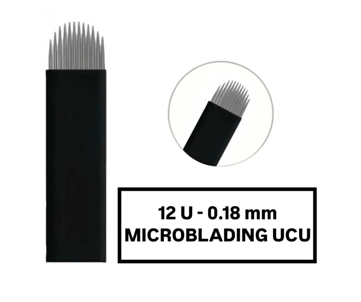 12U - 0.18mm Siyah Microblading Kalemi Değiştirilebilir Uç (İğne)