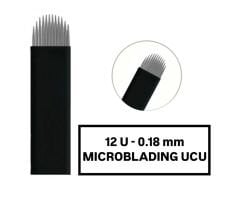 12U - 0.18mm Siyah Microblading Kalemi Değiştirilebilir Uç ( İğne )