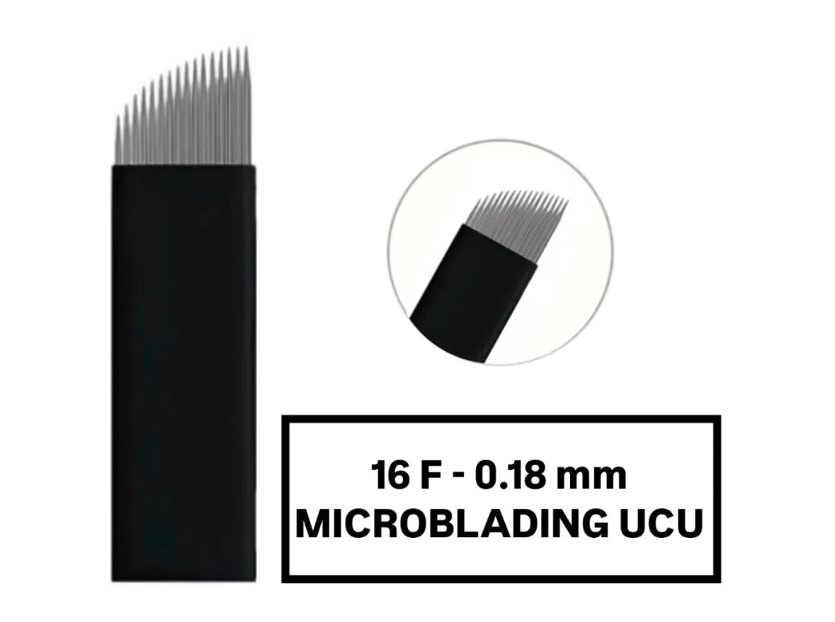 16F - 0.18mm Siyah Microblading Kalemi Değiştirilebilir Uç (İğne)