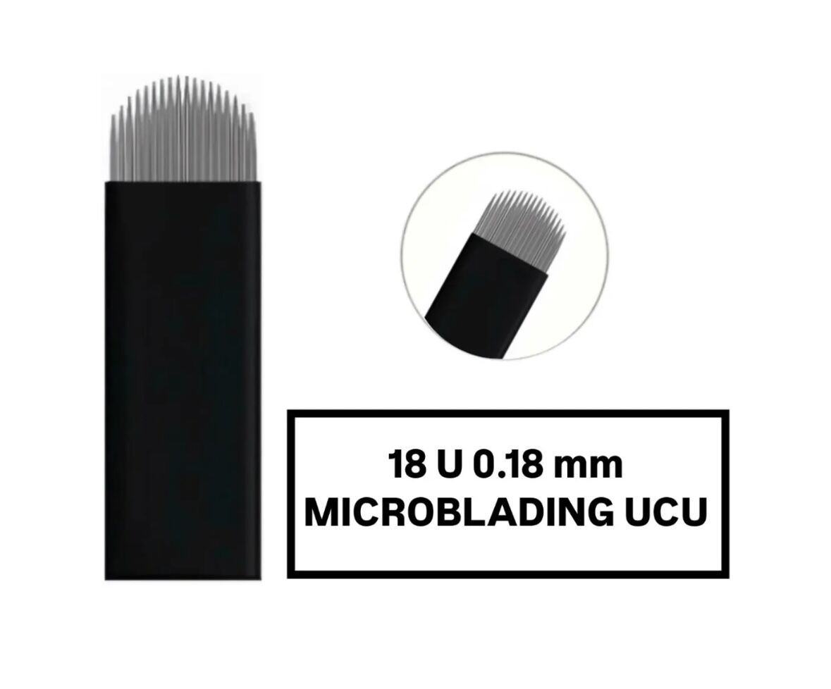18U - 0.18mm Siyah Microblading Kalemi Değiştirilebilir Uç (İğne)
