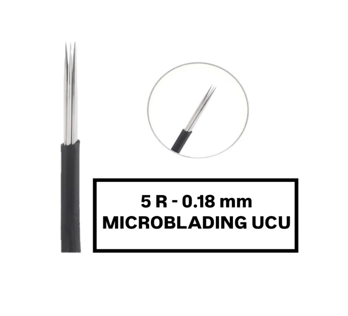 5R - 0.18mm Siyah Microblading Kalemi Değiştirilebilir Uç (İğne)