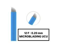 12F - 0.20mm Mavi Microblading Kalemi Değiştirilebilir Uç ( İğne )