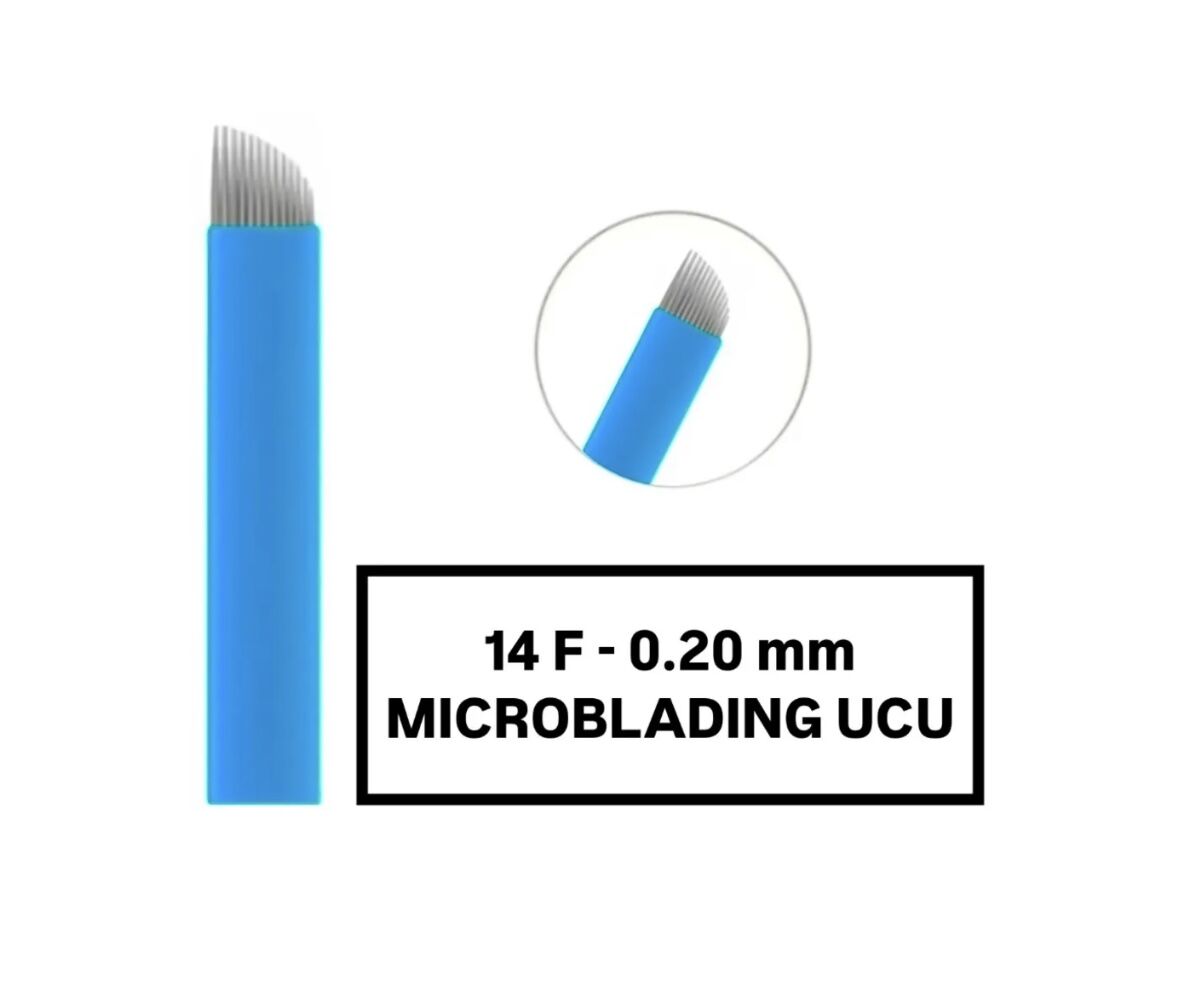 14F - 0.20mm Mavi Microblading Kalemi Değiştirilebilir Uç (İğne)