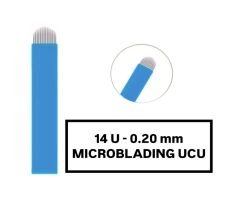 14U - 0.20mm Mavi Microblading Kalemi Değiştirilebilir Uç (İğne)