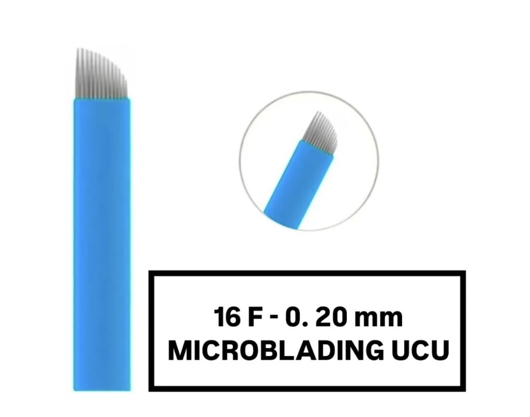 16F - 0.20mm Mavi Microblading Kalemi Değiştirilebilir Uç (İğne)