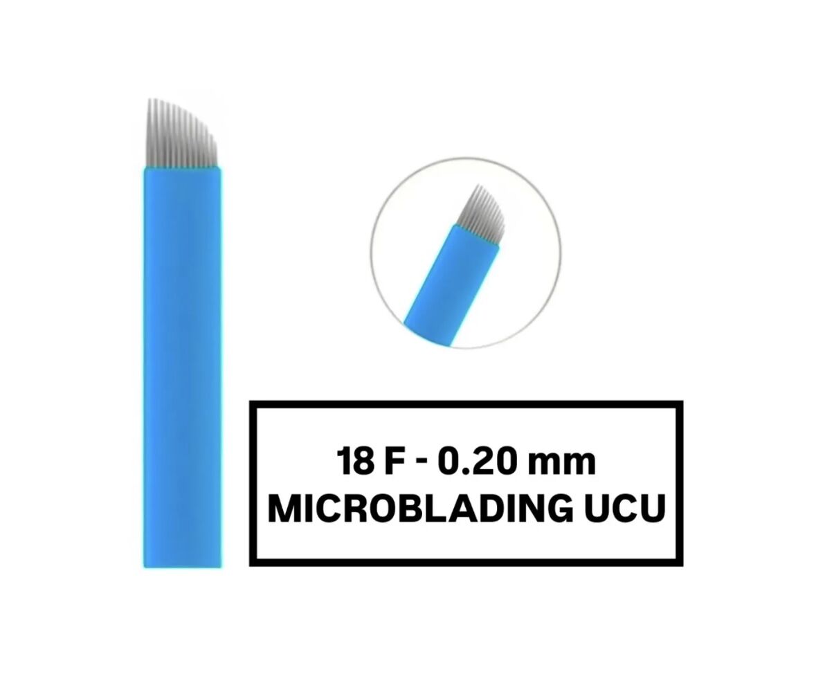 18F - 0.20mm Mavi Microblading Kalemi Değiştirilebilir Uç (İğne)