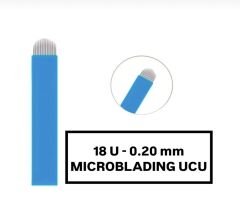 18U - 0.20mm Mavi Microblading Kalemi Değiştirilebilir Uç (İğne)