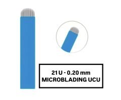 21U - 0.20mm Mavi Microblading Kalemi Değiştirilebilir Uç (İğne)