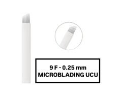 9F - 0.25mm Beyaz Microblading Kalemi Değiştirilebilir Kartuş Uç ( İğne )
