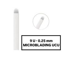 9U - 0.25mm Beyaz Microblading Kalemi Değiştirilebilir Kartuş Uç ( İğne )