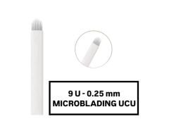 9U - 0.25mm Beyaz Microblading Kalemi Değiştirilebilir Kartuş Uç (İğne)