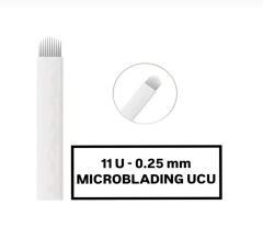 11U - 0.25mm Beyaz Microblading Kalemi Değiştirilebilir Kartuş Uç ( İğne )