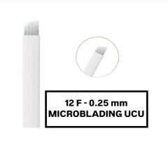 12F - 0.25mm Beyaz Microblading Kalemi Değiştirilebilir Kartuş Uç ( İğne )