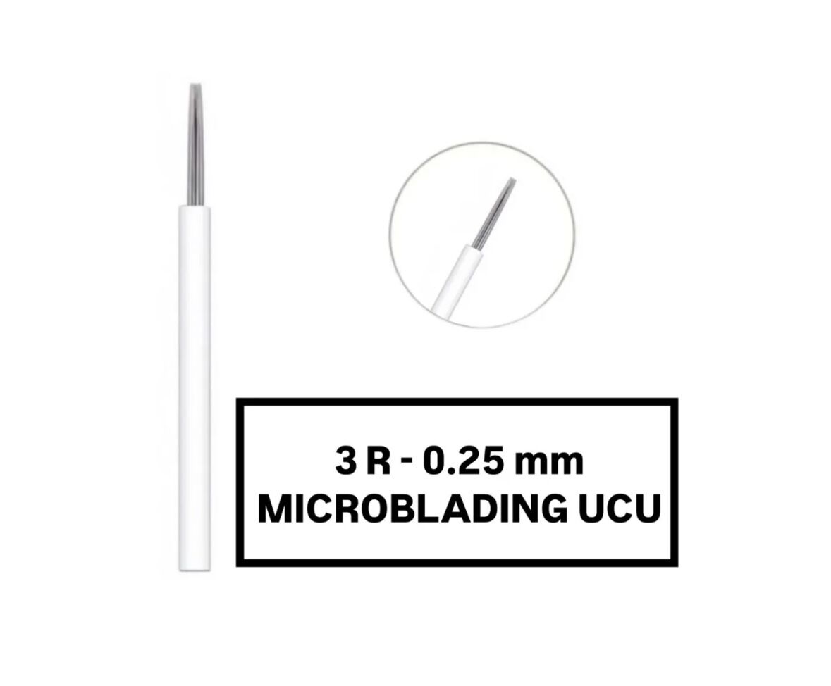 3R - 0.25mm Beyaz Microblading Kalemi Değiştirilebilir Uç (İğne)