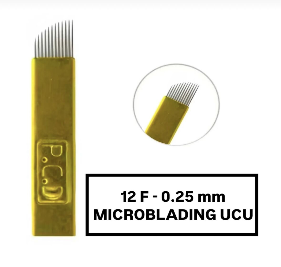 12F - 0.25mm PCD Microblading Kalemi Değiştirilebilir Uç (İğne)