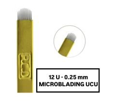 12U - 0.25mm PCD Microblading Kalemi Değiştirilebilir Uç (İğne)