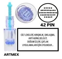 Artmex - 42 PIN Değiştirilebilir Kartuş Dermapen Ucu (İğne)
