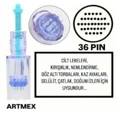 Artmex - 36 PIN Değiştirilebilir Kartuş Dermapen Ucu ( İğne )