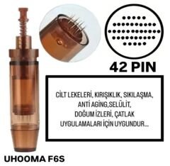Uhooma F6S - 42 PIN Değiştirilebilir Kartuş Dermapen Ucu (İğne)