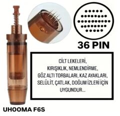 Uhooma F6S - 36 PIN Değiştirilebilir Kartuş Dermapen Ucu (İğne)