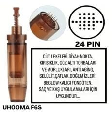 Uhooma F6S - 24 PIN Değiştirilebilir Kartuş Dermapen Ucu ( İğne )