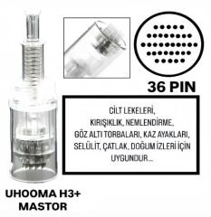 Uhooma H3+ -Mastor - Vidalı 36 PIN Değiştirilebilir Kartuş Dermapen Ucu (İğne)