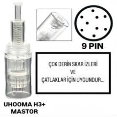 Uhooma H3+ -Mastor - 9 PIN Değiştirilebilir Kartuş Dermapen Ucu (İğne)
