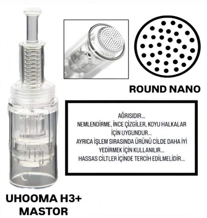 Uhooma H3+ -Mastor - NANO Değiştirilebilir Kartuş Dermapen Ucu (İğne)