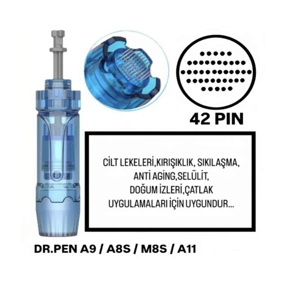 Dr.Pen A9 / A8S / M8S / A11 - 42  PIN Değiştirilebilir Kartuş Dermapen Ucu (İğne)