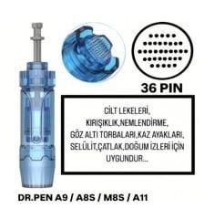 Dr.Pen A9 / A8S / M8S / A11 - 36 PIN Değiştirilebilir Kartuş Dermapen Ucu (İğne)