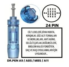 Dr.Pen A9 / A8S / M8S / A11 - 24 PIN Değiştirilebilir Kartuş Dermapen Ucu (İğne)