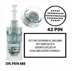 Dr.Pen M8 ve A6S Uyumlu - 42 PIN Değiştirilebilir Kartuş Dermapen Ucu (İğne)