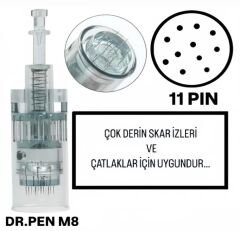Dr.Pen M8 ve A6S Uyumlu - 11 PIN Değiştirilebilir Kartuş Dermapen Ucu (İğne)