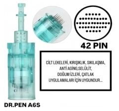 Dr.Pen A6S ve M8 Uyumlu - 42 Pin Değiştirilebilir Kartuş Dermapen Ucu (İğne)