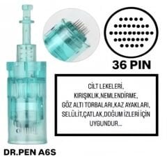 Dr.Pen A6S ve M8 Uyumlu - 36 PIN Değiştirilebilir Kartuş Dermapen Ucu (İğne)