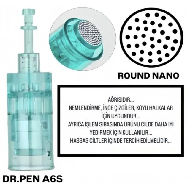 Dr.Pen A6S ve M8 Uyumlu - NANO Değiştirilebilir Kartuş Dermapen Ucu (İğne)