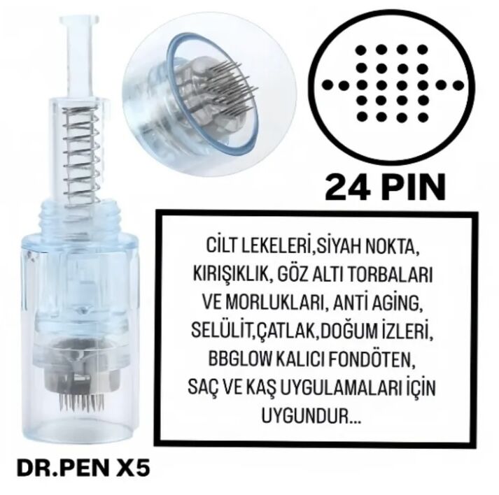 Dr.Pen X5 - 24 PIN Değiştirilebilir Kartuş Dermapen Ucu (İğne)