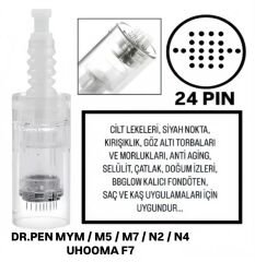 Dr. Pen MYM-M5-M7-N2-N4 - Uhooma F7 Uyumlu 24 PIN Değiştirilebilir Kartuş Dermapen Ucu ( İğne )