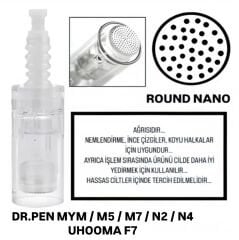 Dr. Pen MYM-M5-M7-N2-N4 - Uhooma F7 Uyumlu NANO Değiştirilebilir Kartuş Dermapen Ucu ( İğne )