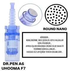 Dr.Pen A6 - Uhooma F7 Uyumlu - NANO Değiştirilebilir Kartuş Dermapen Ucu (İğne)