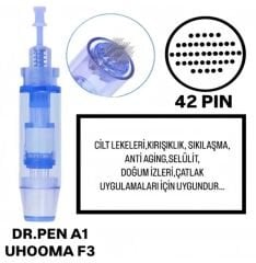 Dr.Pen A1 - Uhooma F3 Uyumlu - 42 PIN Değiştirilebilir Kartuş Dermapen Ucu (İğne)