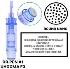 Dr.Pen A1 - Uhooma F3 Uyumlu - NANO Değiştirilebilir Kartuş Dermapen Ucu (İğne)